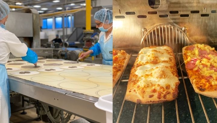 Pizza Svila prima e dopo la cottura